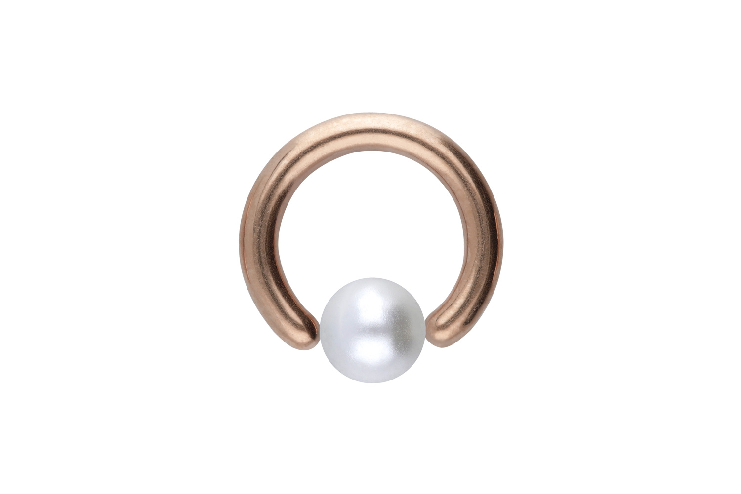 Titan Klemmkugelring Piercing SYNTHETISCHE PERLE